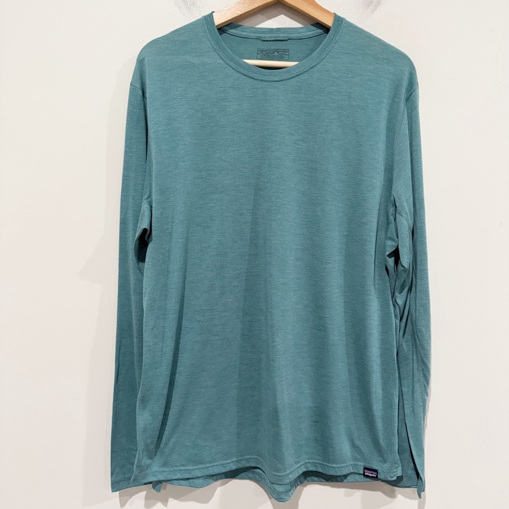 Patagonia Men's Long Sleeve Tee in Teal